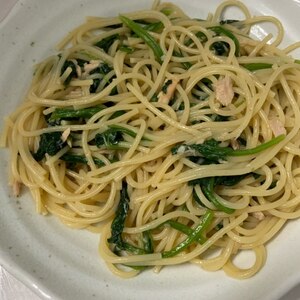 ポン酢で簡単♪我が家の“ツナとほうれん草のパスタ”